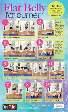 The best ab sculpting, fat burning workout there is. Super effective, only 10 min, but will have you sore and sweaty.