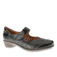 Let your great style sing in Spring Step Music mary jane. The rich leather upper of this womens slip-on shoe is decorated with accent topstitching and perforation details; an adjustable instep strap has a hook-and-loop closure for a secure fit. The Spring Step Music casual shoe features a shock-absorbing rubber sole to ensure all-day comfort.