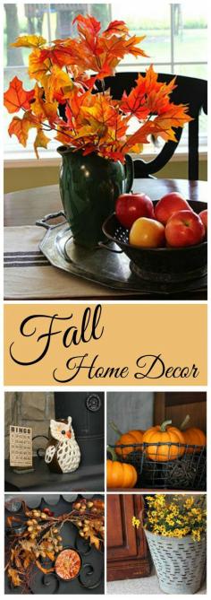 Lots of fall home decor inspiration!