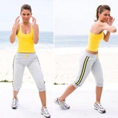 Maria Menounos went from a size 14 to a size 4. To repeat her success do this routine three times a week, as well as at least four cardio workouts of up to one hour.