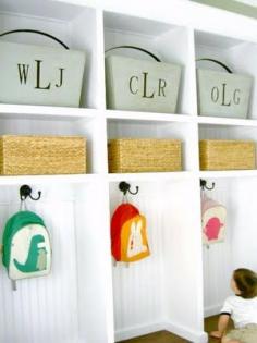 cute for a easy DIY mud room... wonder where i could make this happen in our house.