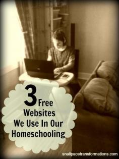 3 FREE educational websites to use in your HOMESCHOOLING day. Also great for homework help.