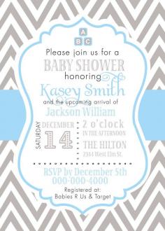 Precious baby boy shower invite!