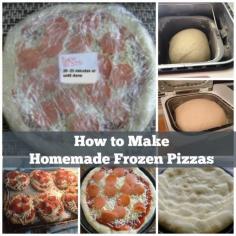 How to Make Homemade Frozen Pizzas. Freezer cooking pizza recipe. This is a must have recipe for back to school.