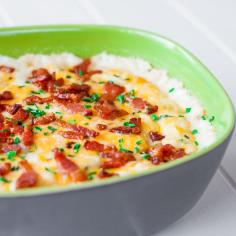 Cheesy Mashed Potatoes with Bacon and Chives