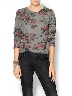 Eight Sixty Rose Print Sweater | Piperlime