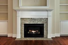 living rooms - Fireplace, mosaic tile, mosaic tiled fireplace, mosaic fireplace surround,  Fireplace with glass tile