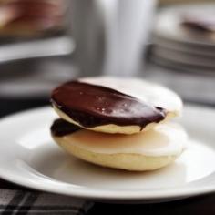 New York Black and White Cookies - The classic New York cookie, a light lemon flavored cake like cookie that is topped with both vanilla and chocolate glaze