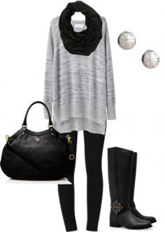 "Gray & Black" by honeybee20 on Polyvore