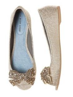 Sparkly bow flats