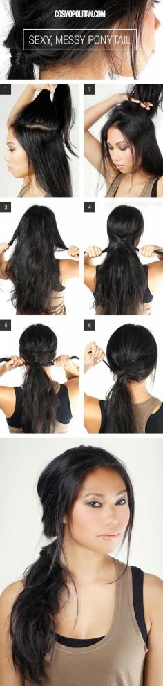 How to do a sexy, messy ponytail