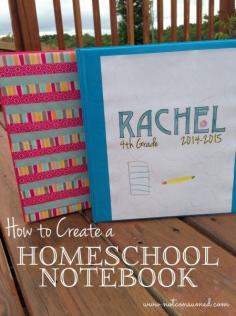 How to create a homeschool notebook that works everyday and showcases student progress all year. Works for any homeschooling method. Tons of FREE printables!