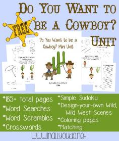 NEW Subscriber FREEBIES at In All You Do - 185+ pages of Wild, Wild West puzzles and activities