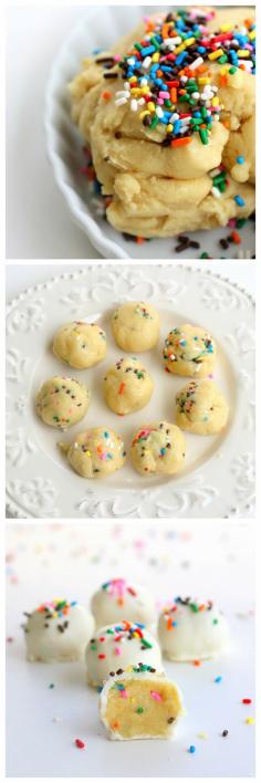 Cake Batter Truffles | The Girl Who Ate Everything