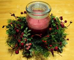Christmas candle ring ~ KreativelyKrafted