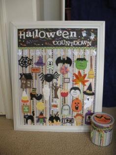 Halloween Countdown Calendar. Add numbers this year!