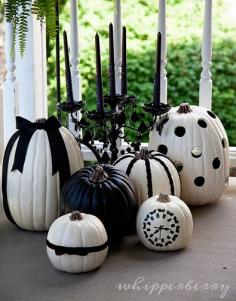 Black and White Halloween Pumpkins by @Heather Creswell Creswell Creswell Creswell // Whipperberry #MPumpkins