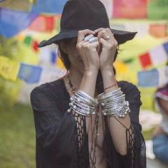 Bohemian, sterling radness. Great kimono and hat also.