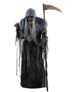 Sickening Reaper exclusively at Spirit Halloween - Make your guests believe that death is after them when you strategically place this Sickening Reaper decoration. Approach with caution because this spooky prop will startle any onlooker with the slightest movement! Make this Reaper yours for $199.99.