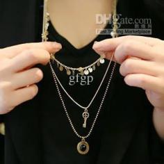 Accessories gentlewomen necklace fashion beautiful multi-layer pendant long design gualian