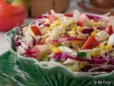 Apple Cider Slaw...made it...Yummy!..bell peps,green onion, cucumber, carrots,apple and cabbages.. trade sugar for honey.