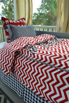 Alabama TWIN 4pc Bedding set by GritsandGraceBeddingCo - The "Roll Tide" set is pictured here.