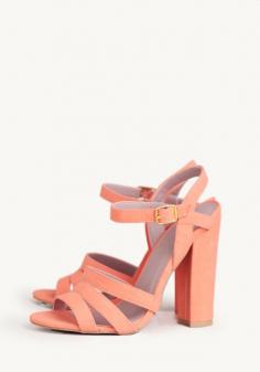 Tangerine Marmalade Heels - Crafted in a vibrant tangerine-hue, these faux leather pumps feature a classic chunky heel. Finished with a strappy detail at the toe and an adjustable ankle strap for the perfect fit, these darling statement heels are ideal for a summer night out!