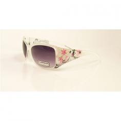 These white fashion sunglasses by Airwalk feature flower detailing and 100-percent UV protection. With a lightweight plastic construction, these sunglasses are perfect for on-the-go living. All measurements are approximate and may vary slightly from the listed information
