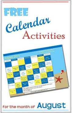 Free Monthly Activities Calendar for subscribers!  Small things you can do to connect as family every day!