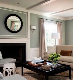 Living Room. Love the wall color