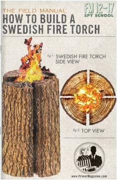 How to Build a Swedish Fire Torch for Cooking and Warmth