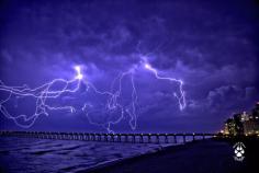 WunderPhotos. Uploaded by: wolfpawstudios Sunday August 24, 2014 Navarre, FL Lightning captured over Navarre Beach 24 August