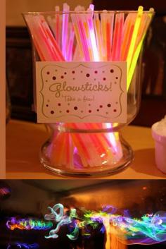 New Years Eve party idea - glow bracelets!