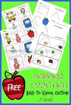 FREE preschool scissor practice! Super FUN!