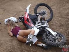 Girl moto crash