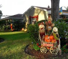 fall decorations for front of house | Fall has Fell (in the front yard) « The Seasonal Home