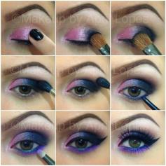 Purple & Pink Smokey Eye (Pictorial)