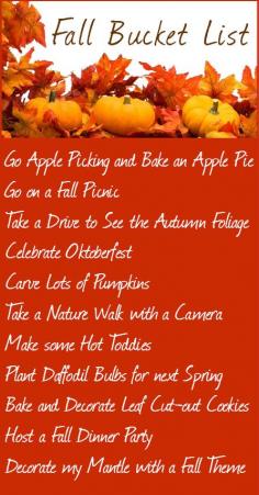 Fall Bucket List