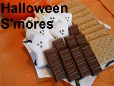 Halloween S'mores station for kids Halloween party ideas