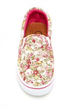 Floral Print Slip-On Sneaker