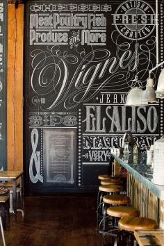 Incredible hand drawn chalkboard typography