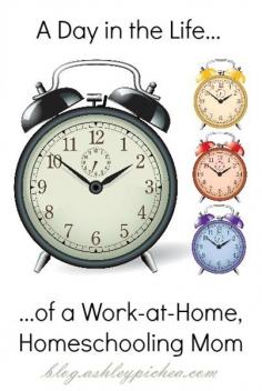 A Day in the Life of a Work-at-Home Homeschooling Mom | blog.ashleypichea...