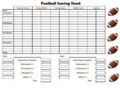 Free Printable: Football Scoring Sheet ~ teach your children how to keep score during football season | The Happy Housewife