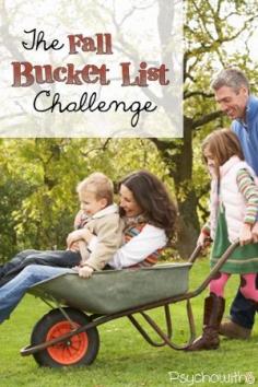 The Fall Bucket List Challenge. Get the kids excited.