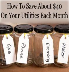 How To Save About $40 On Your Utilities Each Month