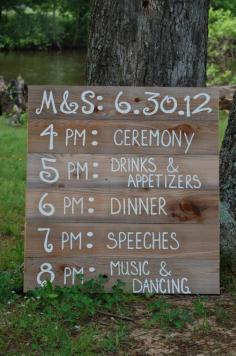 Itinerary Schedule Menu Board. Personalized Wedding Signs Rustic Wedding Decorations Wedding Decorations Seating Chart. $200.00, via Etsy.