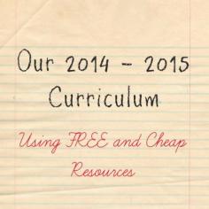 Our Homeschool Curriculum for 2014 - 2015