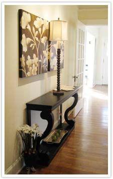 ideas for a narrow entry way | Narrow Hallway” from Elizabeth | How To Decorate