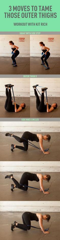 3 Moves To Tame Those Outer Thighs This lady has some really awesome workouts and tips!