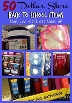 Did you know that you can get cute back to school supplies at the dollar stores!